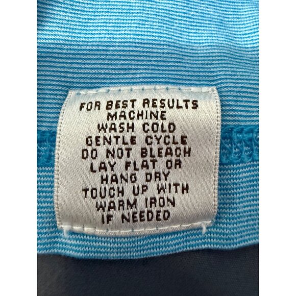 Peter Millar Shirt Men's Large Collared Short Sleeve Golf Polo Blue Mini Stripe - Picture 12 of 12